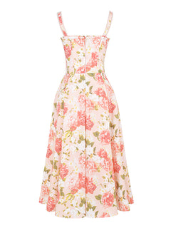 Flower Print Midi Dress