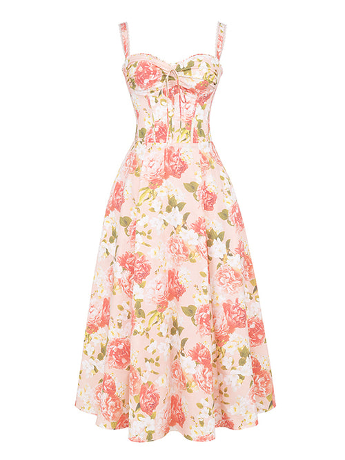 Flower Print Midi Dress