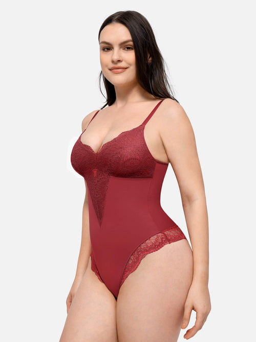 Low-back Ultra-versatile Lace Bodysuit