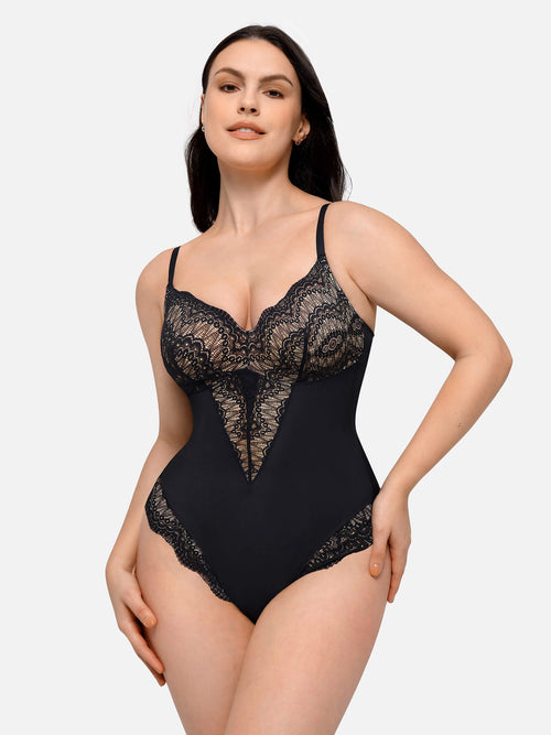 Low-back Ultra-versatile Lace Bodysuit