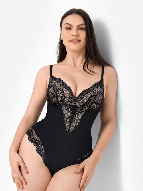 Low-back Ultra-versatile Lace Bodysuit