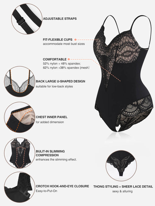 Low-back Ultra-versatile Lace Bodysuit