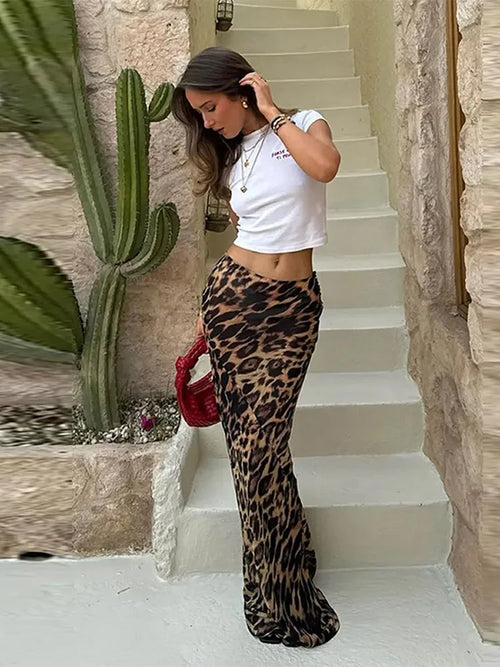 Leopard Print Skirt