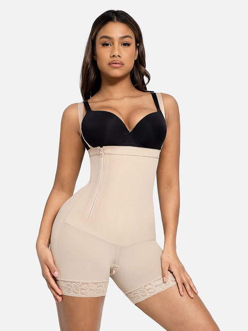 Side Zipper Bodysuit Shaper With Butt Lifter