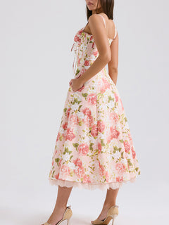 Flower Print Midi Dress