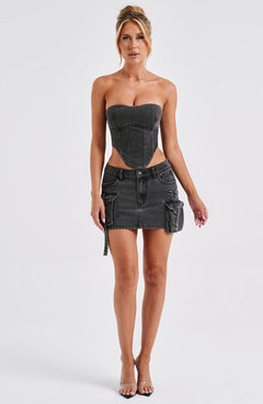 Brooklyn Yasie Mini Skirt - Black Wash