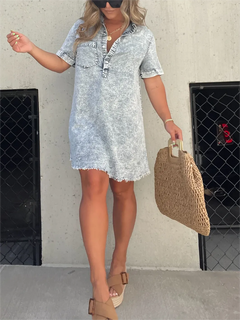 Anna - Denim Shirt Dress