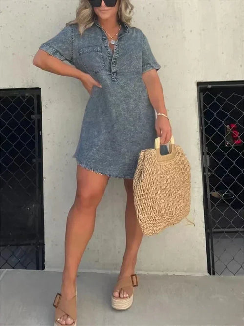 Anna - Denim Shirt Dress