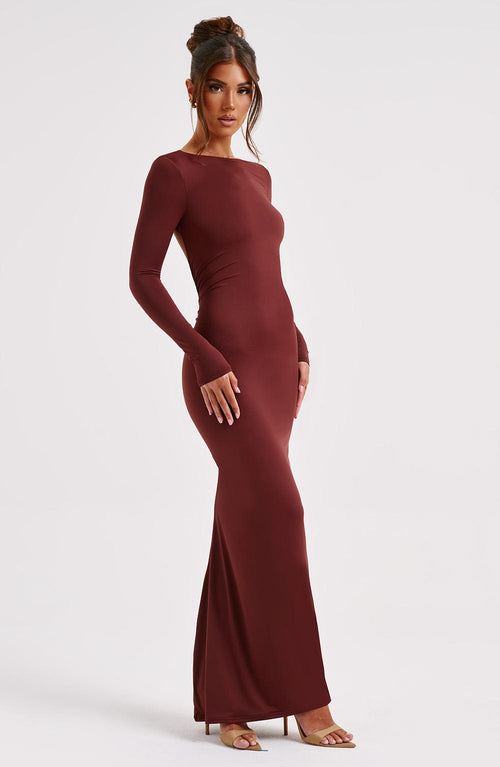 Rameesha Maxi Dress - Brown